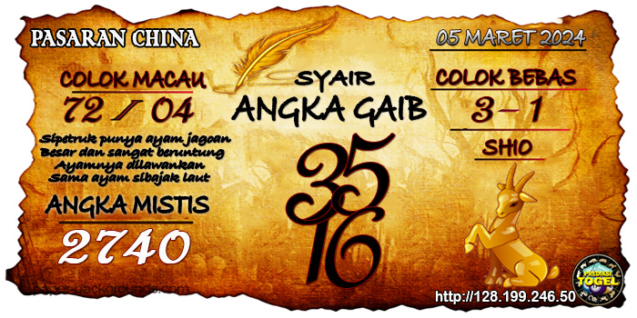 Prediksi Togel China Selasa 05 Maret 2024