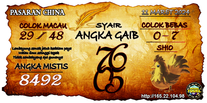 Prediksi Togel China Senin 11 Maret 2024