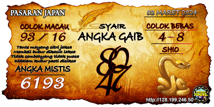 Prediksi Togel Japan Minggu 03 Maret 2024