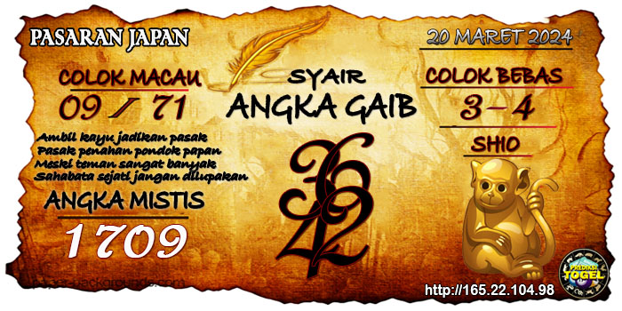 Prediksi Togel Japan Rabu 20 Maret 2024