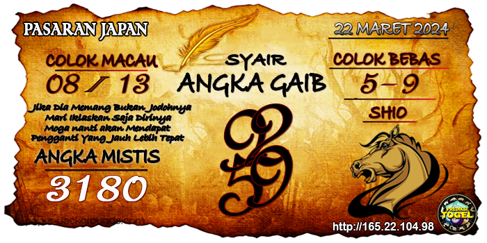 Prediksi Togel Japan Jumat 22 Maret 2024