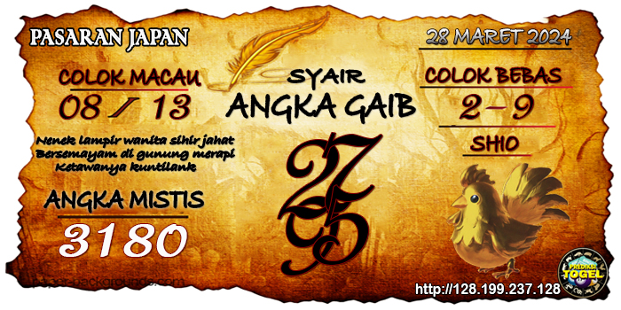 Prediksi Togel Japan Kamis 28 Maret 2024