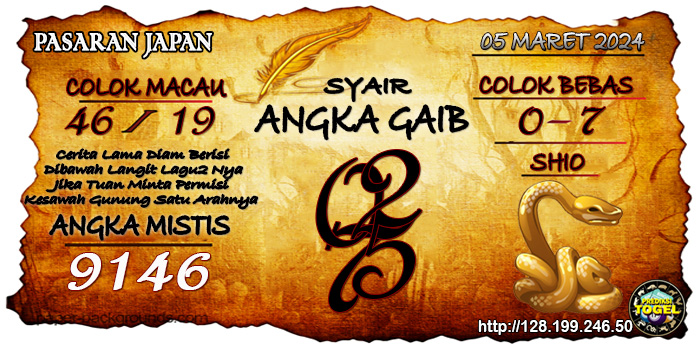 Prediksi Togel Japan Selasa 05 Maret 2024