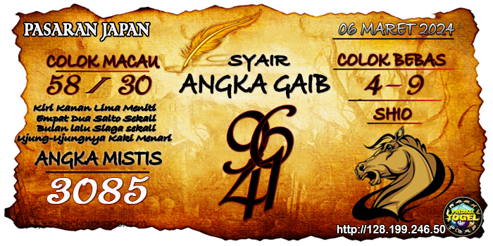 Prediksi Togel Japan Rabu 06 Maret 2024