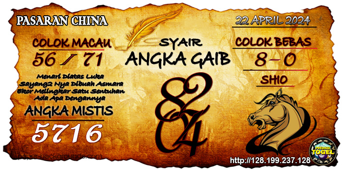 Prediksi Togel China Senin 22 April 2024