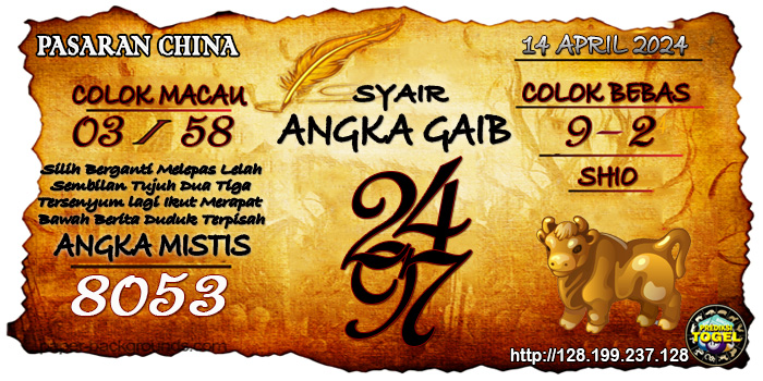 Prediksi Togel China Minggu 14 April 2024