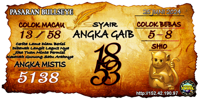 Prediksi Togel Bullseye Selasa 25 Juni 2024