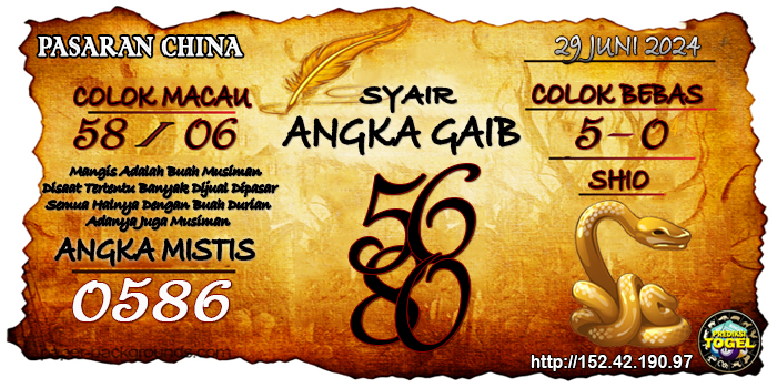 Prediksi Togel China Sabtu 29 Juni 2024