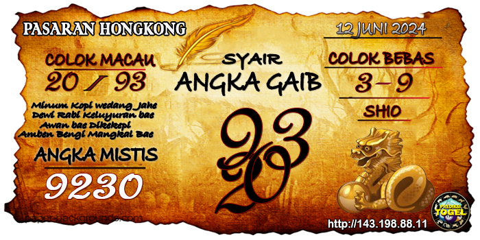 Prediksi Togel Hongkong Rabu 12 Juni 2024