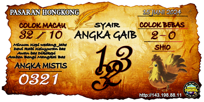 Prediksi Togel Hongkong Sabtu 15 Juni 2024