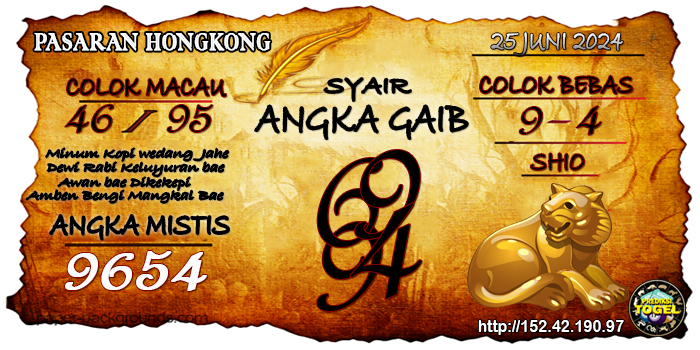 Prediksi Togel Hongkong Selasa 25 Juni 2024