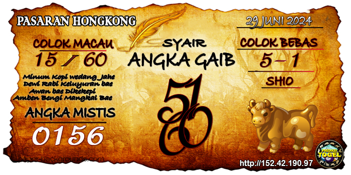 Prediksi Togel Hongkong Sabtu 29 Juni 2024