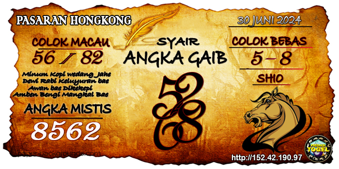 Prediksi Togel Hongkong Minggu 30 Juni 2024