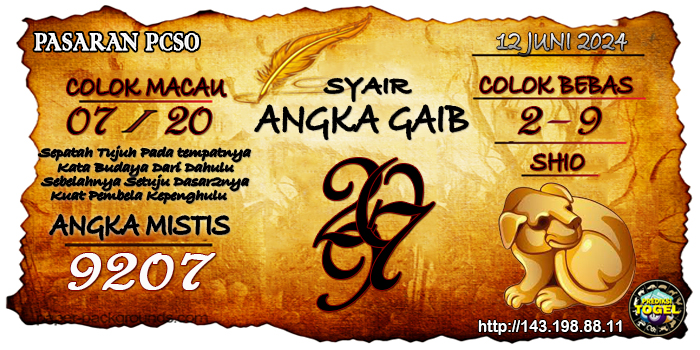 Prediksi Togel Pcso Rabu 12 Juni 2024