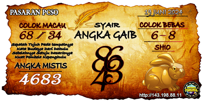 Prediksi Togel Pcso Rabu 19 Juni 2024