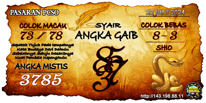 Prediksi Togel Pcso Sabtu 22 Juni 2024