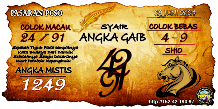 Prediksi Togel Pcso Sabtu 29 Juni 2024