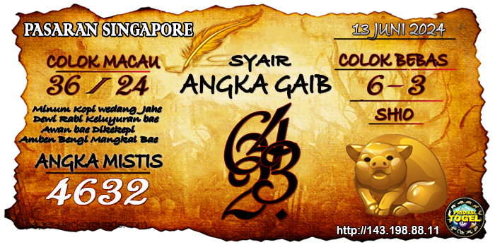 Prediksi Togel Singapore Kamis 13 Juni 2024