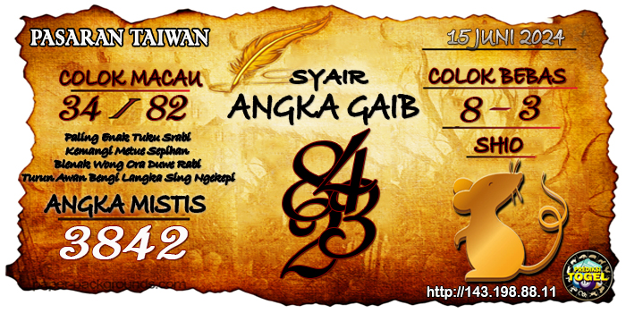 Prediksi Togel Taiwan Sabtu 15 Juni 2024