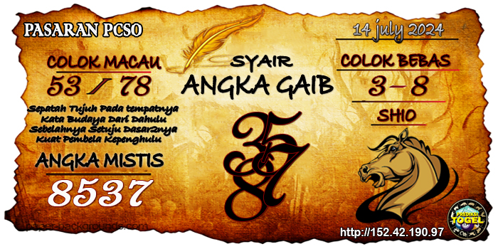 Prediksi Togel Pcso Minggu 14 Juli 2024