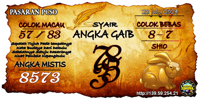 Prediksi Togel Pcso Selasa 23 Juli 2024