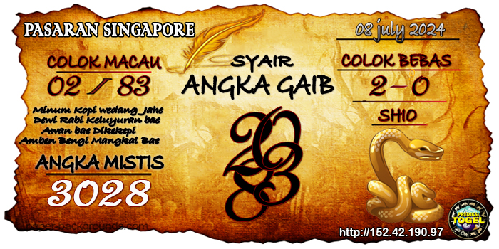 Prediksi Togel Singapore Senin 8 Juli 2024