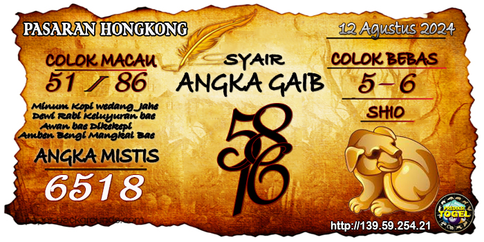 Prediksi Togel Hongkong Senin 12 Agustus 2024