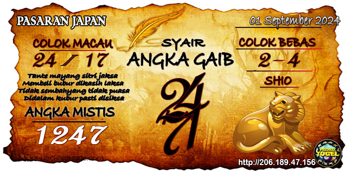 Prediksi Togel Japan Minggu 01 September 2024