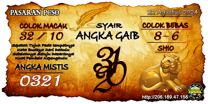 Prediksi Togel Pcso Kamis 22 Agustus 2024