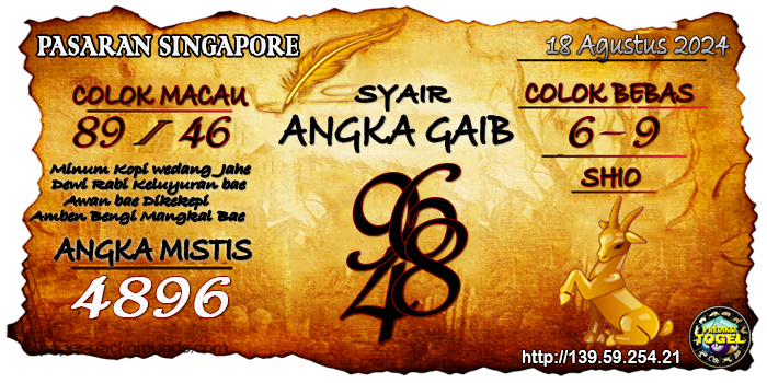 Prediksi Togel Singapore Minggu 18 Agustus 2024