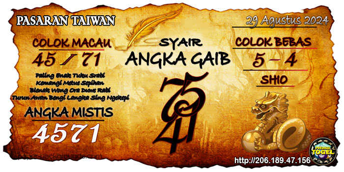 Prediksi Togel Taiwan Kamis 29 Agustus 2024