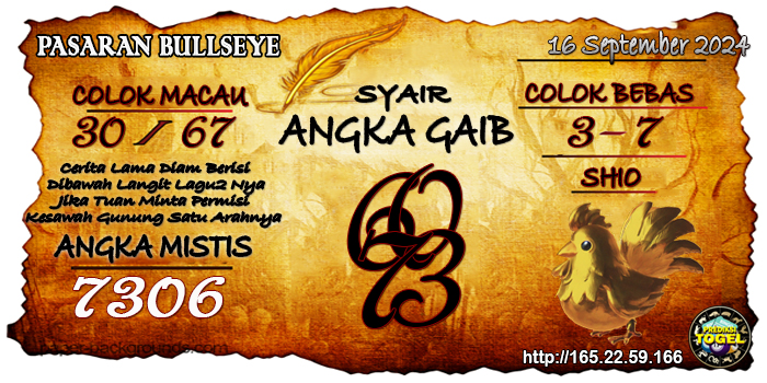 Prediksi Togel Bullseye Senin 16 September 2024