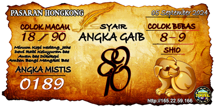 Prediksi Togel Hongkong Kamis 05 September 2024