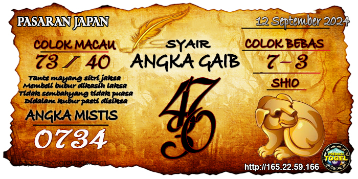 Prediksi Togel Japan Kamis 12 September 2024