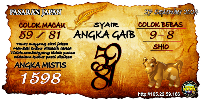 Prediksi Togel Japan Jumat 27 September 2024