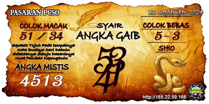 Prediksi Togel Pcso Senin 23 September 2024