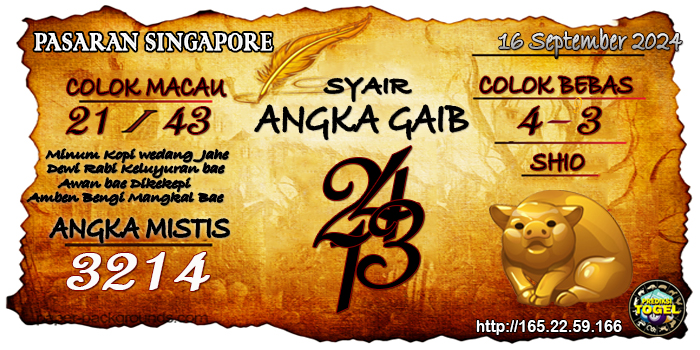 Prediksi Togel Singapore Senin 16 September 2024