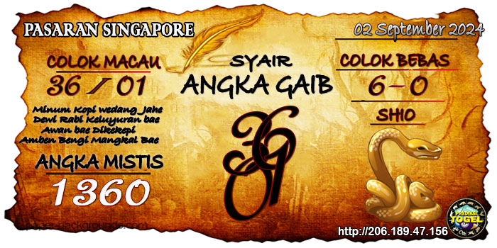 Prediksi Togel Singapore Senin 02 September 2024