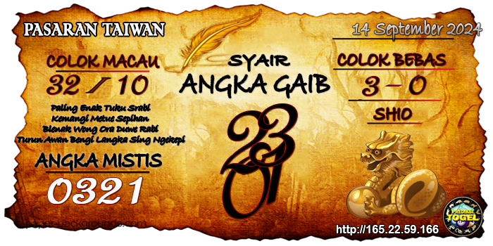 Prediksi Togel Taiwan Sabtu 14 September 2024