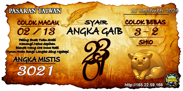 Prediksi Togel Taiwan Minggu 15 September 2024