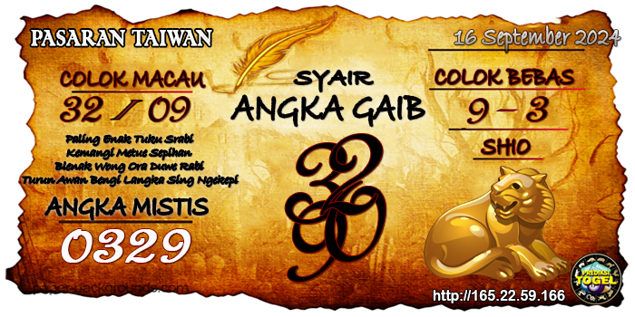 Prediksi Togel Taiwan Senin 16 September 2024