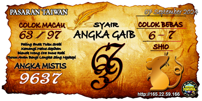 Prediksi Togel Taiwan Sabtu 07 September 2024