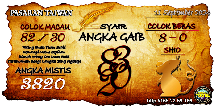 Prediksi Togel Taiwan Rabu 11 September 2024